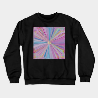 "Celestial Bloom" - Bright Pastel Abstract Effects FX Digital Painting Modern Contemporary Flower Art Crewneck Sweatshirt